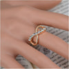 Jewelry 8 Infinity With Crystal Rings