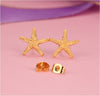 Elegant Gold Plated Starfish Stud Earrings