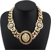 Lion Head Chunky Acrylic Chain Statement Necklace