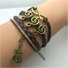 Leather Jewelry Bracelet Multi Double Layer Infinity