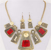 Created Gemstone Maxi Collier Necklace Earring