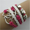 Leather Jewelry Bracelet Multi Double Layer Infinity